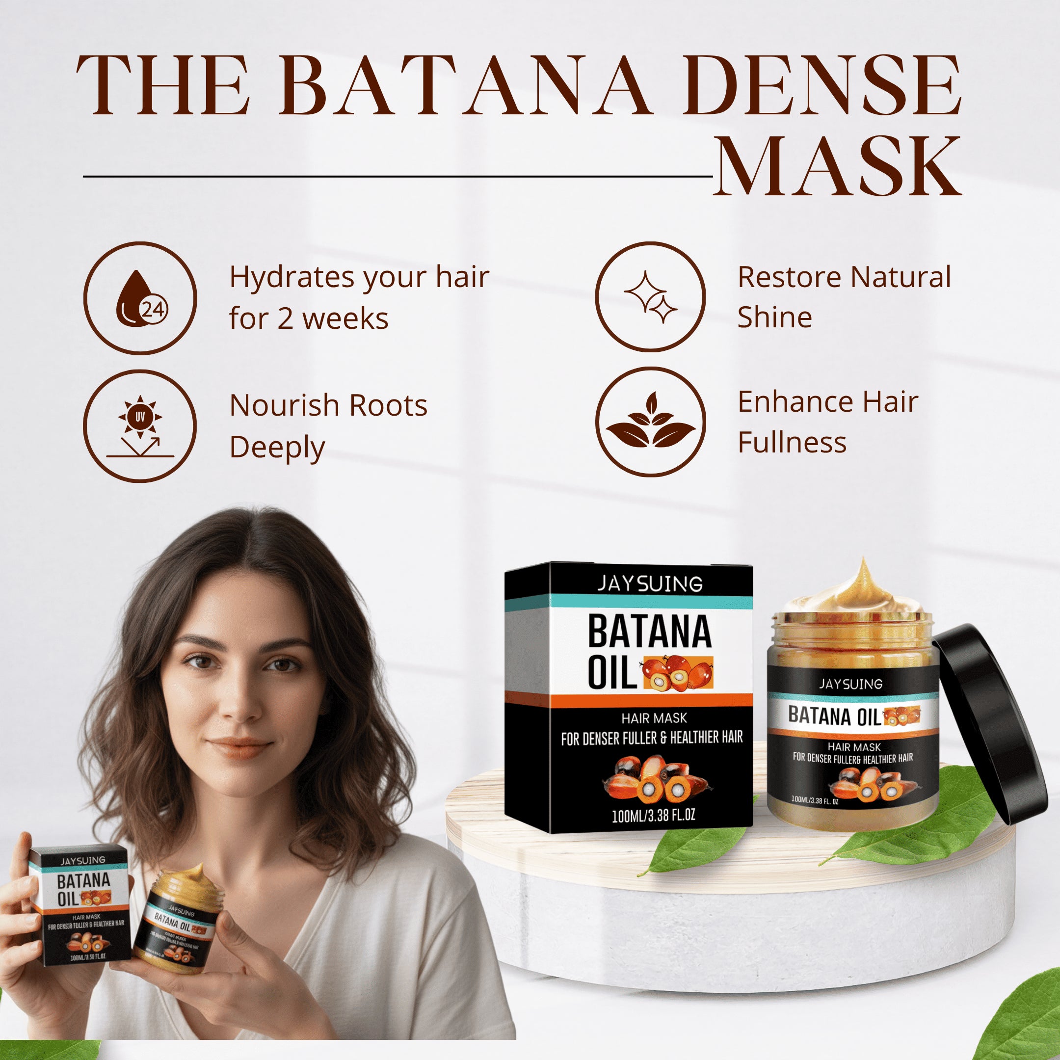 Batana Dense Hair Mask, Deep Moisturizing Repair Dye Perm Hair