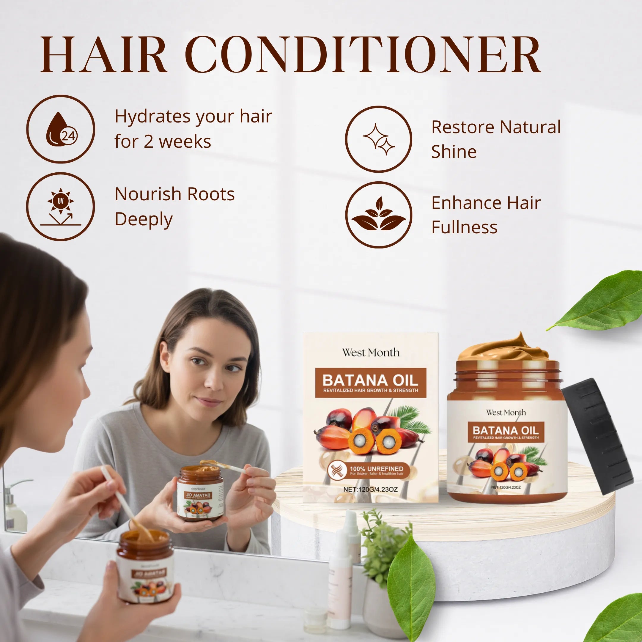 Batana Nourishing Hair Conditioner Restores Dry and Softens Hair